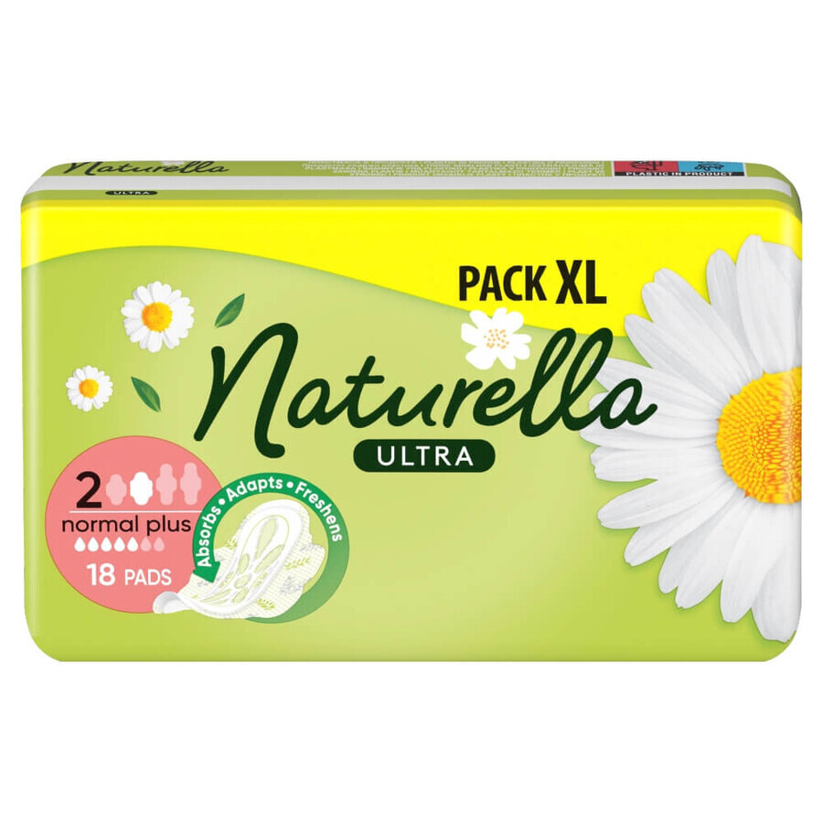 Naturella Ultra, Damenbinden mit Flügeln, Normal plus, 18 Stück