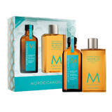 Pachet Everyday Escape Tratament pentru toate tipurile de păr, 100 ml, Moroccanoil + Gel de dus original, 250 ml, Moroccanoil