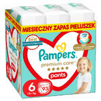 Pampers Premium Care Pants, scutece, mărimea 6, 15+ kg, 93 buc