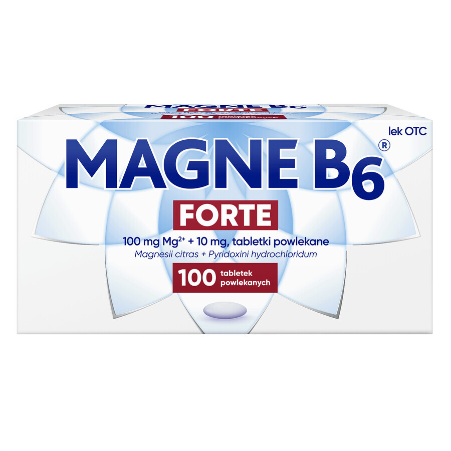 Magne B6 Forte 100 mg + 10 mg, 100 comprimate filmate