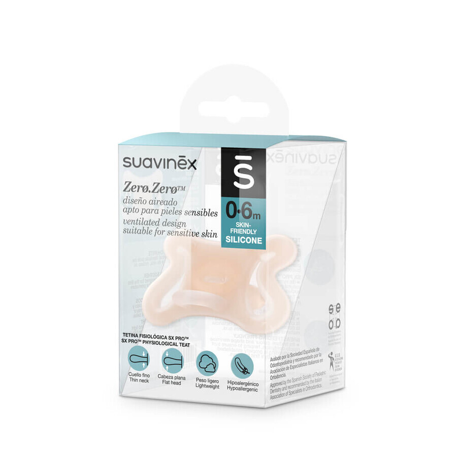 Suavinex SX Pro Zero, suzetă, silicon, fiziologică, 0-6 luni, 1 buc