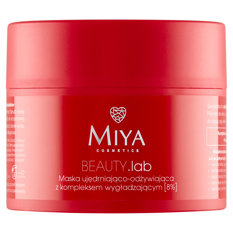 Miya BEAUTY.lab, firming and revitalizing mask with smoothing complex 8%, 50 ml