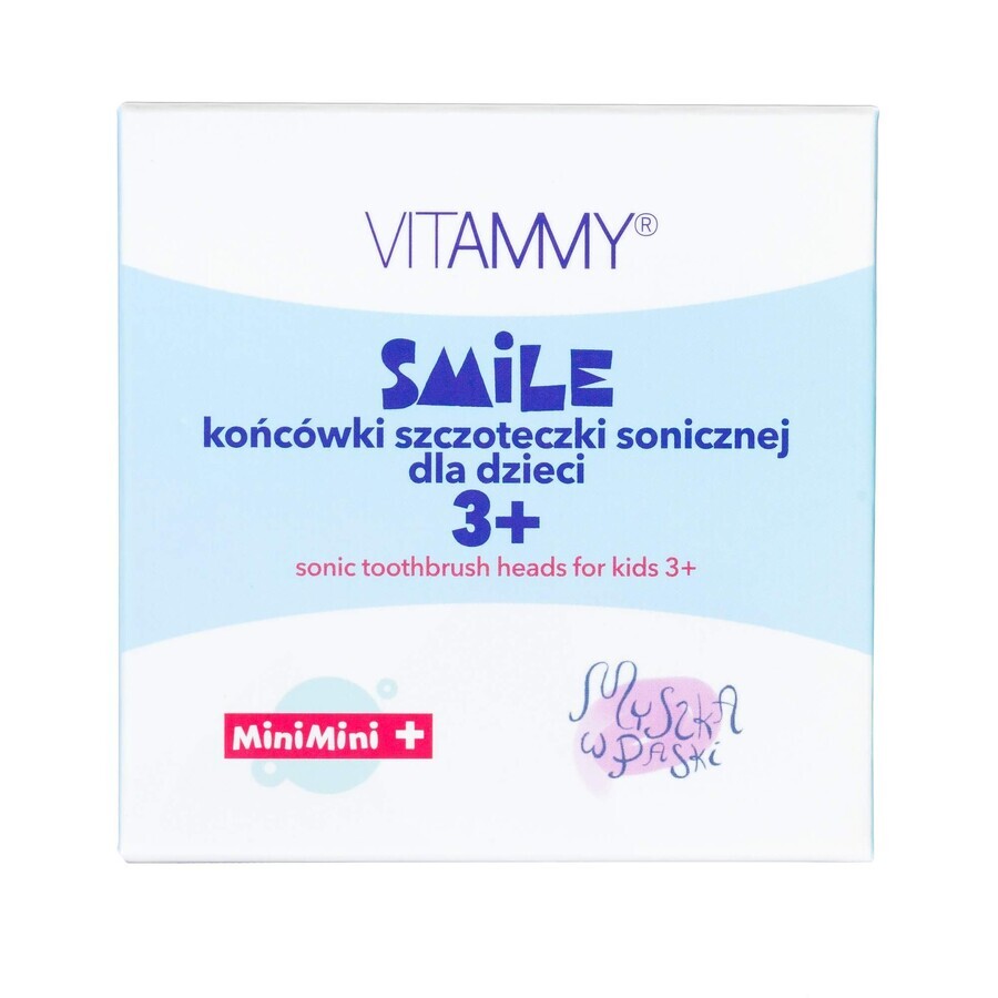 Vitammy Smile, sfaturi periuță de dinți sonică pentru copii, MiniMini+, de la 3 ani, 4 bucăți