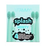 Vitammy Splash, sfaturi periuță de dinți sonică pentru copii, mentă, de la 8 ani, 4 bucăți