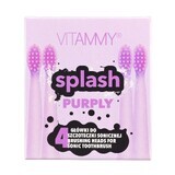 Vitammy Splash, sfaturi periuță de dinți sonică pentru copii, purpuriu, de la 8 ani, 4 bucăți