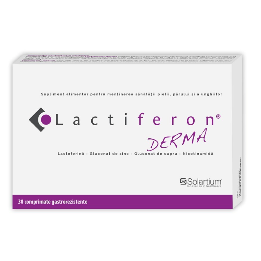 Pachet Lactiferon Derma, 30 comprimate, Solartium (2+1)