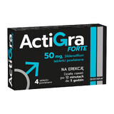 Actigra Forte 50 mg, 4 filmomhulde tabletten