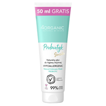 4Organic Probiotic, natürliche Intimpflege-Lotion, 200 ml + 50 ml gratis