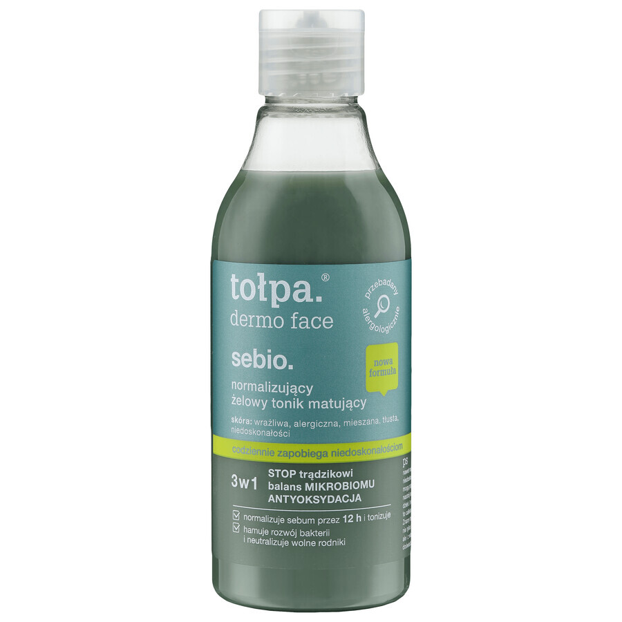 Tolpa Dermo Face Sebio, Gel tonic matifiant normalizant, 200 ml