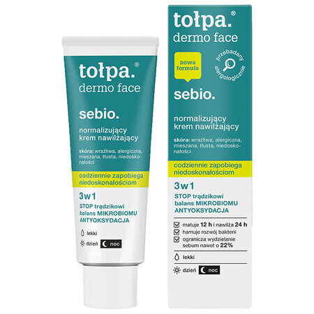 Tolpa Dermo Face Sebio, hidratant facial normalizator, 40 ml