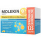 Molekin D3, vitamina D3 2000 UI &#238;n ulei de semințe de in, 125 capsule