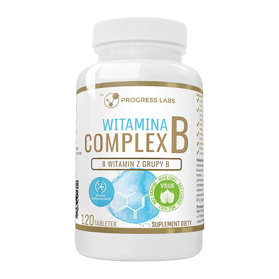 Progress Labs Vitamine B-complex 100% RWS, 120 tabletten