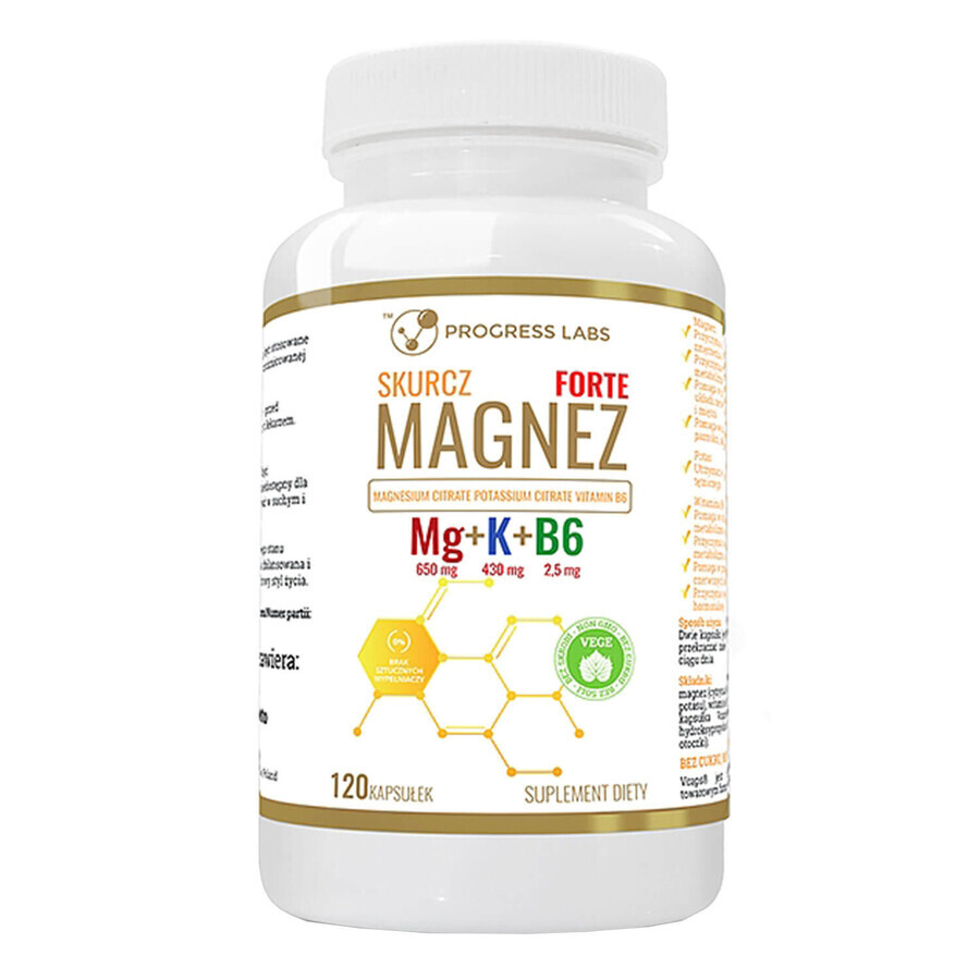 Progress Labs Magnesium Shrink Forte, 120 capsules