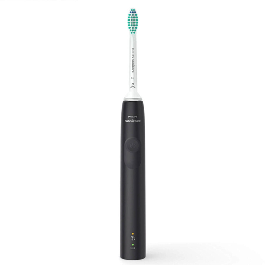 Philips Sonicare 3100 Series, brosse à dents sonique avec étui, HX3673/14, noir, 1 pièce