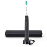 Philips Sonicare 3100 Series, cepillo de dientes sónico con estuche, HX3673/14, negro, 1 pieza