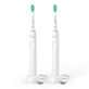 Philips Sonicare 3100 Series, periuță de dinți sonică, HX3675/13, alb, 2 bucăți