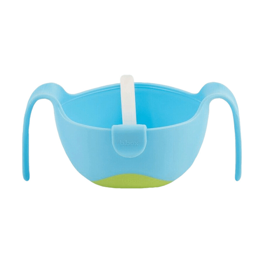 B.Box, bowl with straw for learning to eat independently, Ocean Breeze, from 12 months, 400 ml