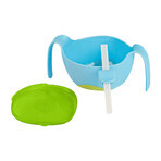 B.Box, bowl with straw for learning to eat independently, Ocean Breeze, from 12 months, 400 ml