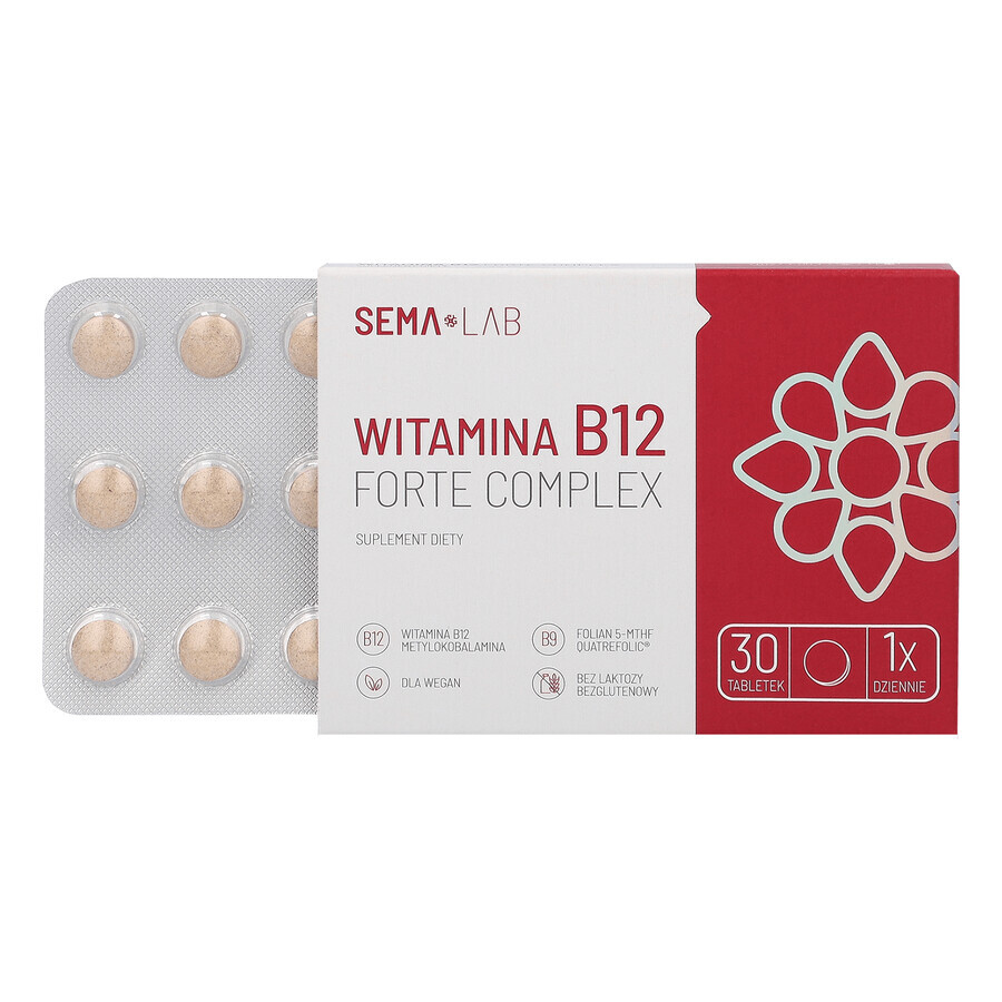 SEMA Lab Vitamin B12 Forte Complex, 30 Filmtabletten