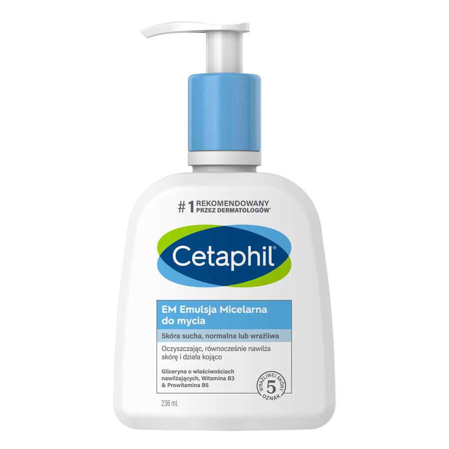 Cetaphil EM, Emulsie micelară pentru piele sensibilă, pentru întreaga familie, 236 ml