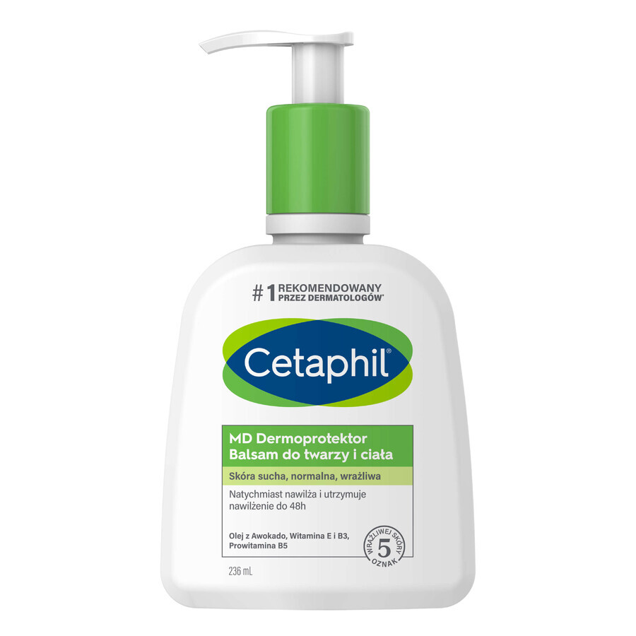 Cetaphil MD Dermoprotector, loțiune hidratantă pentru față și corp, piele uscată și sensibilă, cu pompă, 236 ml