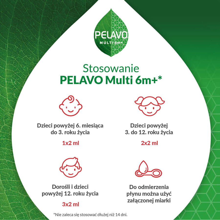 Pelavo Multi 6m+, picături pentru bebeluși și sugari după vârsta de 6 luni, 20 ml 