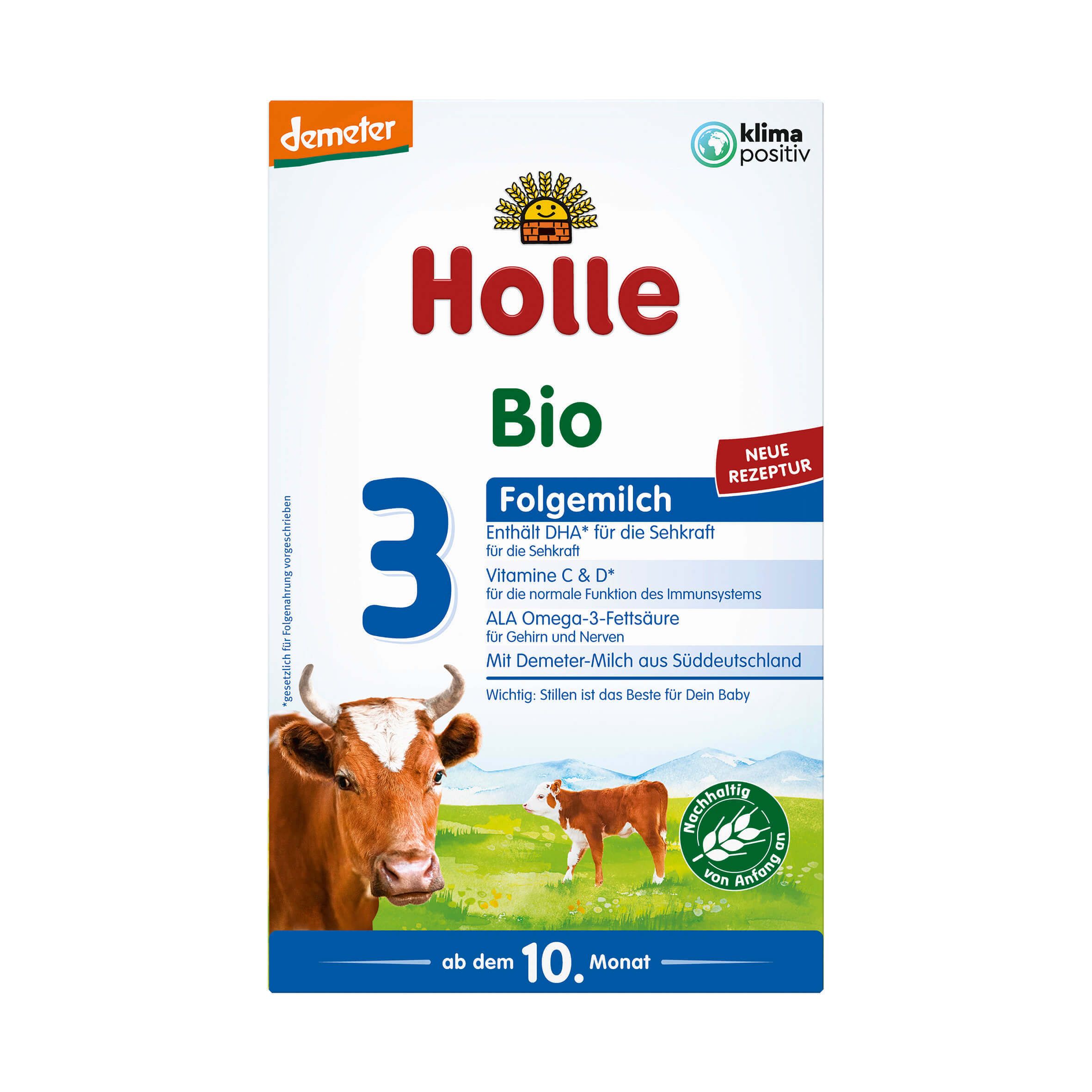 Holle Bio 3, Lapte de continuare, de la 10 luni, 600 g