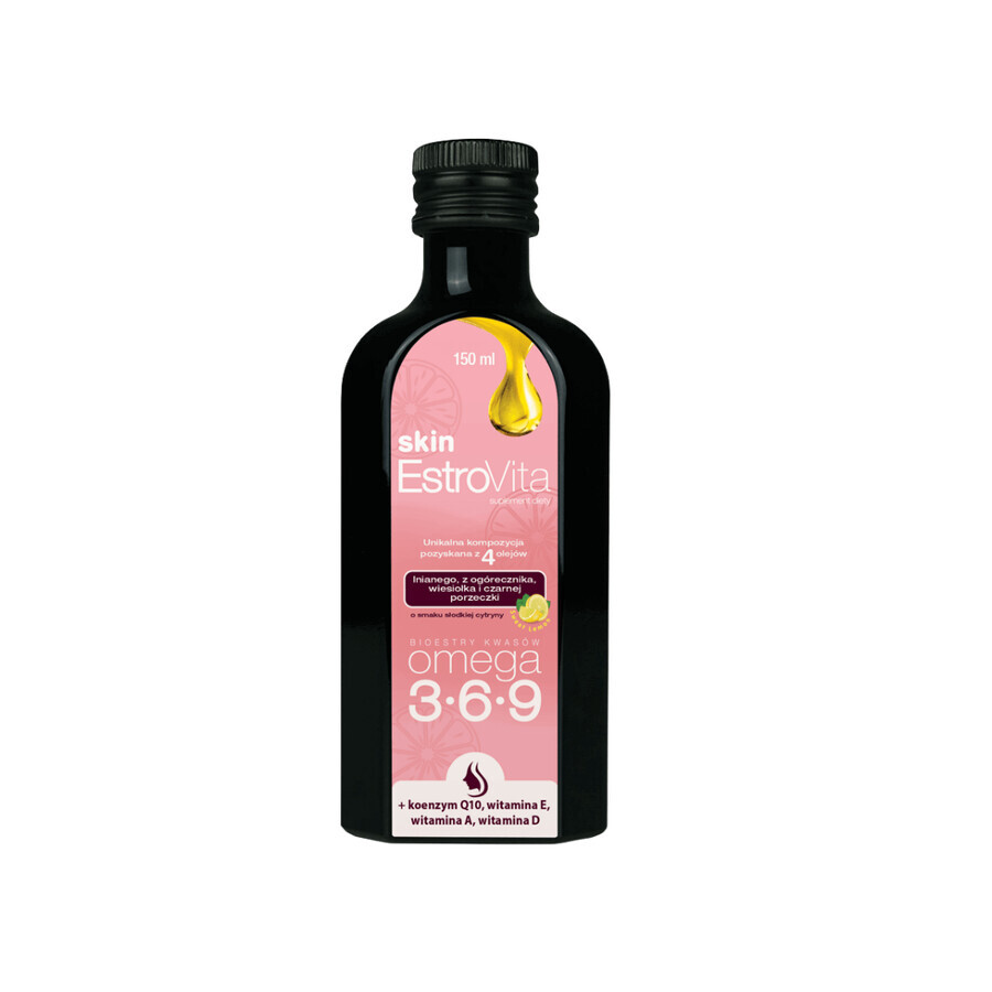 EstroVita Skin, esteri ai acizilor Omega 3-6-9, aromă de lămâie dulce, 150 ml