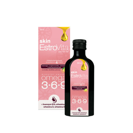 EstroVita Skin, esters van Omegazuren 3-6-9, zoete citroensmaak, 250 ml