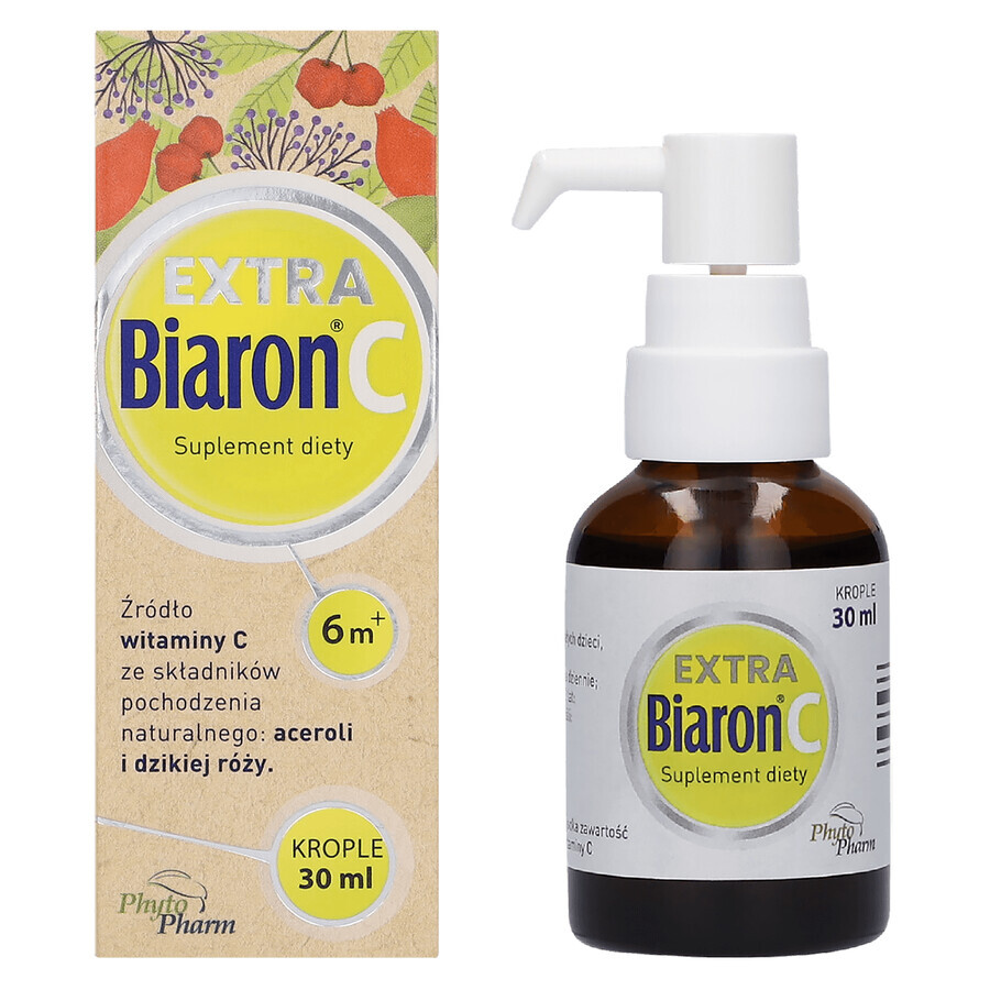 Biaron C Extra, gotas para adultos, niños y bebés a partir de 6 meses, 30 ml