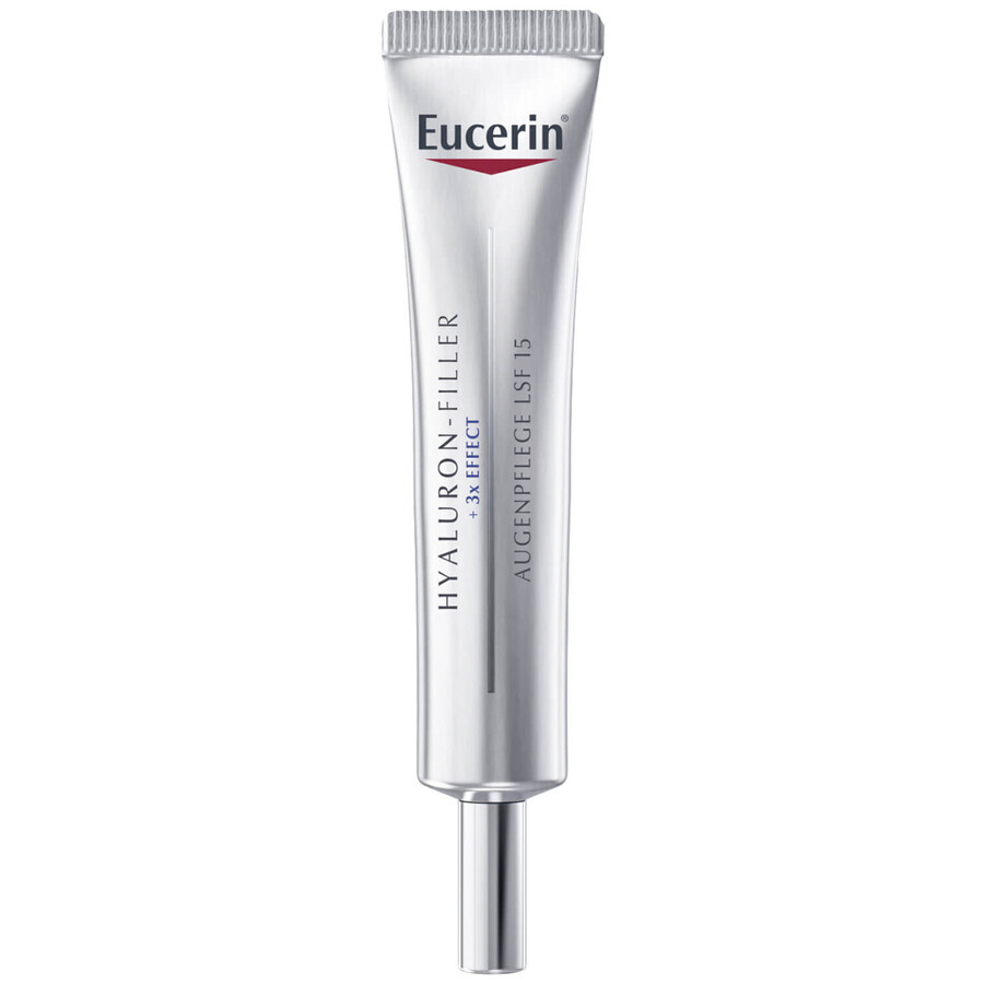 Eucerin Hyaluron-Filler, crema antirughe per il contorno occhi, SPF 15, 15 ml