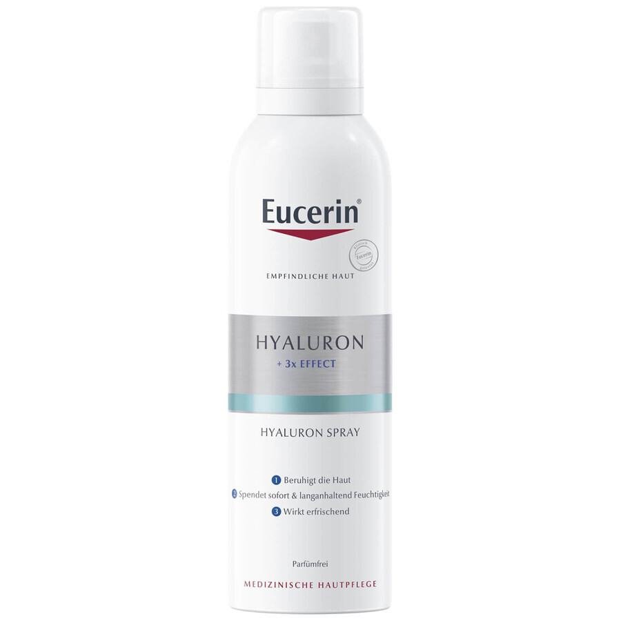 Eucerin Hyaluron + 3x Effect, moisturizing and soothing face mist with hyaluronic acid spray, 150 ml