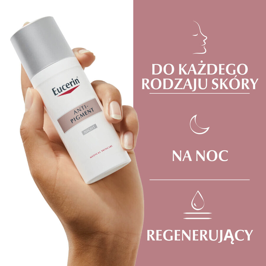 Eucerin Anti-Pigment, cremă de noapte pentru imperfecțiuni cu tiamidol, 50 ml