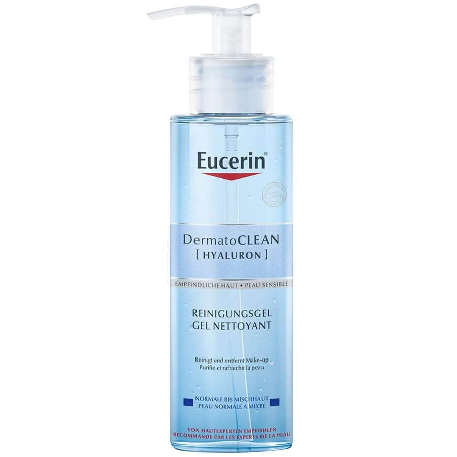 Eucerin DermatoClean [Hyaluron], facial cleansing gel for normal, combination and sensitive skin, 200 ml