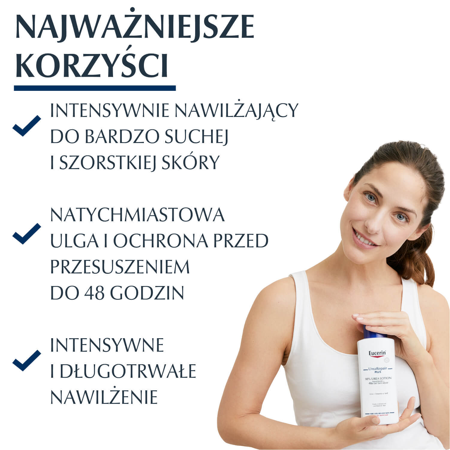 Eucerin UreaRepair Plus, emulsie corporală cu 10% uree pentru piele foarte uscată și aspră, 250 ml