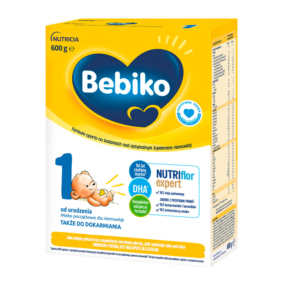 Bebiko 1 Nutriflor Expert milk for infants, from birth, 600 g