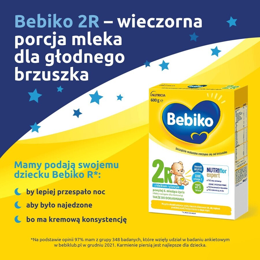 Bebiko 2R Nutriflor Expert, terci de orez după lapte, peste 6 luni, 600 g