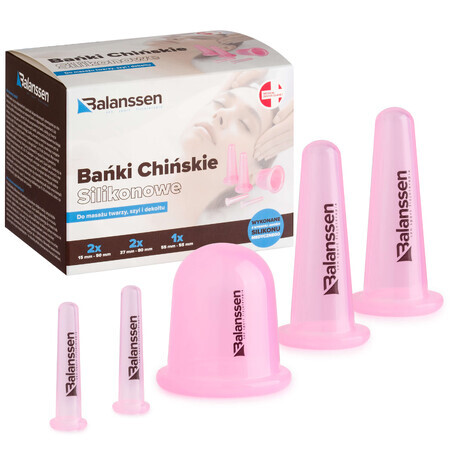 Balanssen, Chinese bubbels voor massage van gezicht, hals en decolleté, 5 stuks