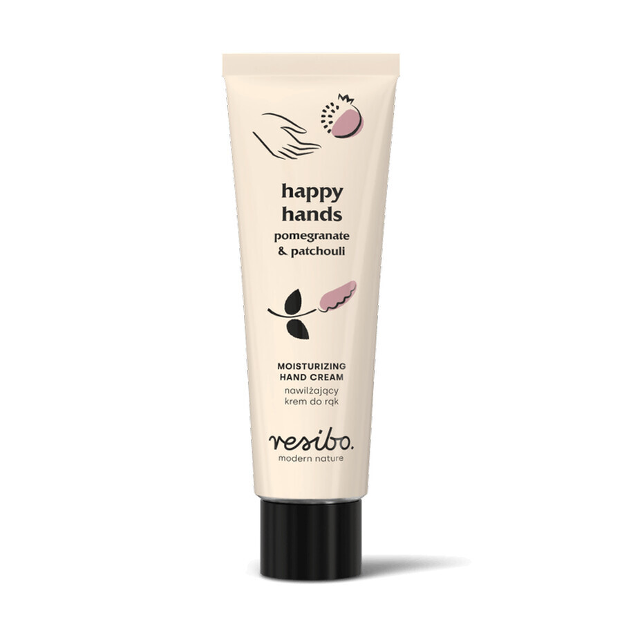 Resibo Happy Hands, crème hydratante pour les mains, grenade, patchouli, 50 ml