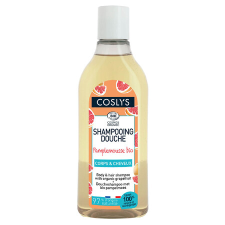 Coslys, șampon și gel de duș 2 în 1 ultra-ușor cu grapefruit organic, 250 ml