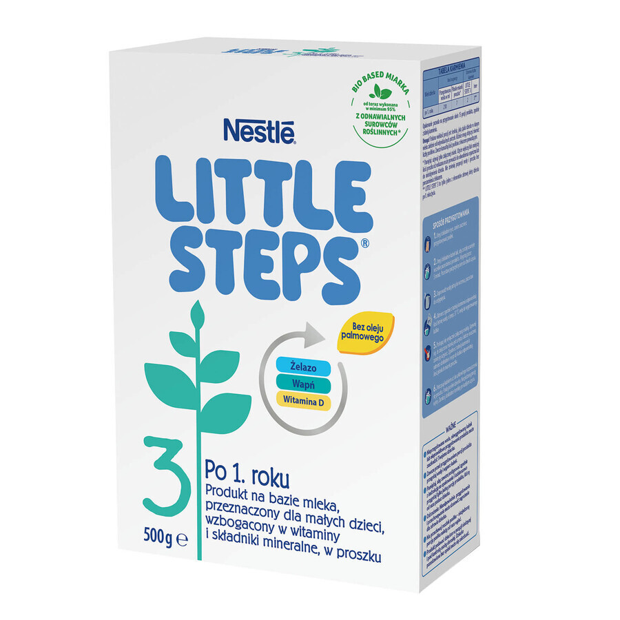 Nestlé Pequeños Pasos 3, producto a base de leche para niños a partir de 1 año, 500 g