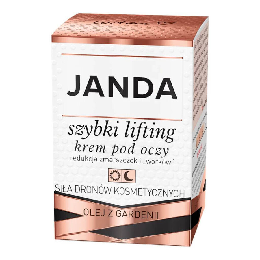 Janda Szybki Lifting, cremă de ochi, zi și noapte, ulei de gardenia, 15 ml