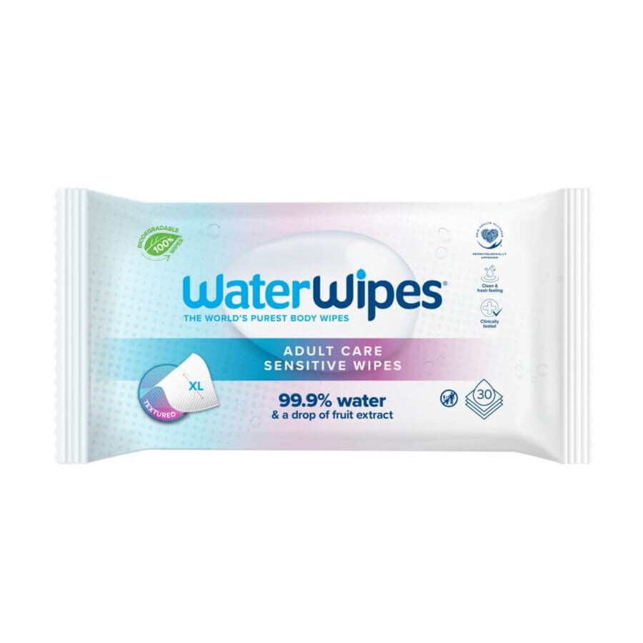 WaterWipes Bio Adult Care, șervețele umede, apă, XL, 30 bucăți