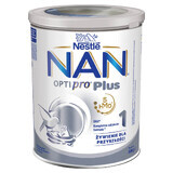 Nestle NAN Optipro Plus 1 HM-5, lapte pentru sugari pentru bebeluși de la naștere, 800 g