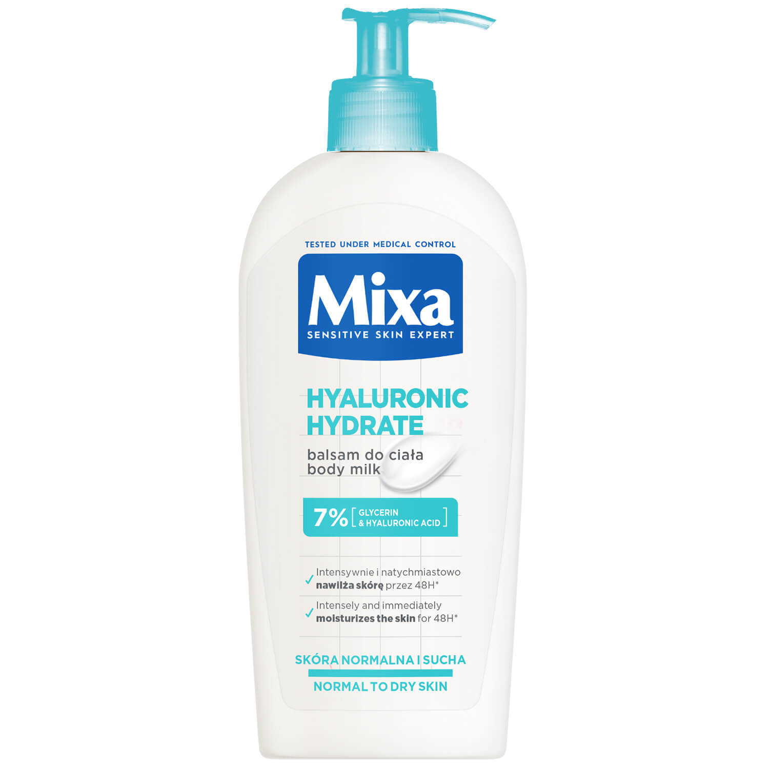 Mixa Hyaluronic Hydrate, loțiune de corp, piele normală și uscată, 400 ml