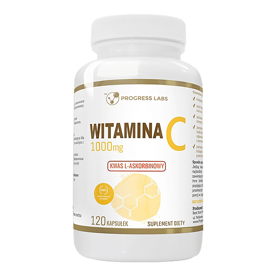 Progress Labs Vitamine C 1000 mg, 120 capsules