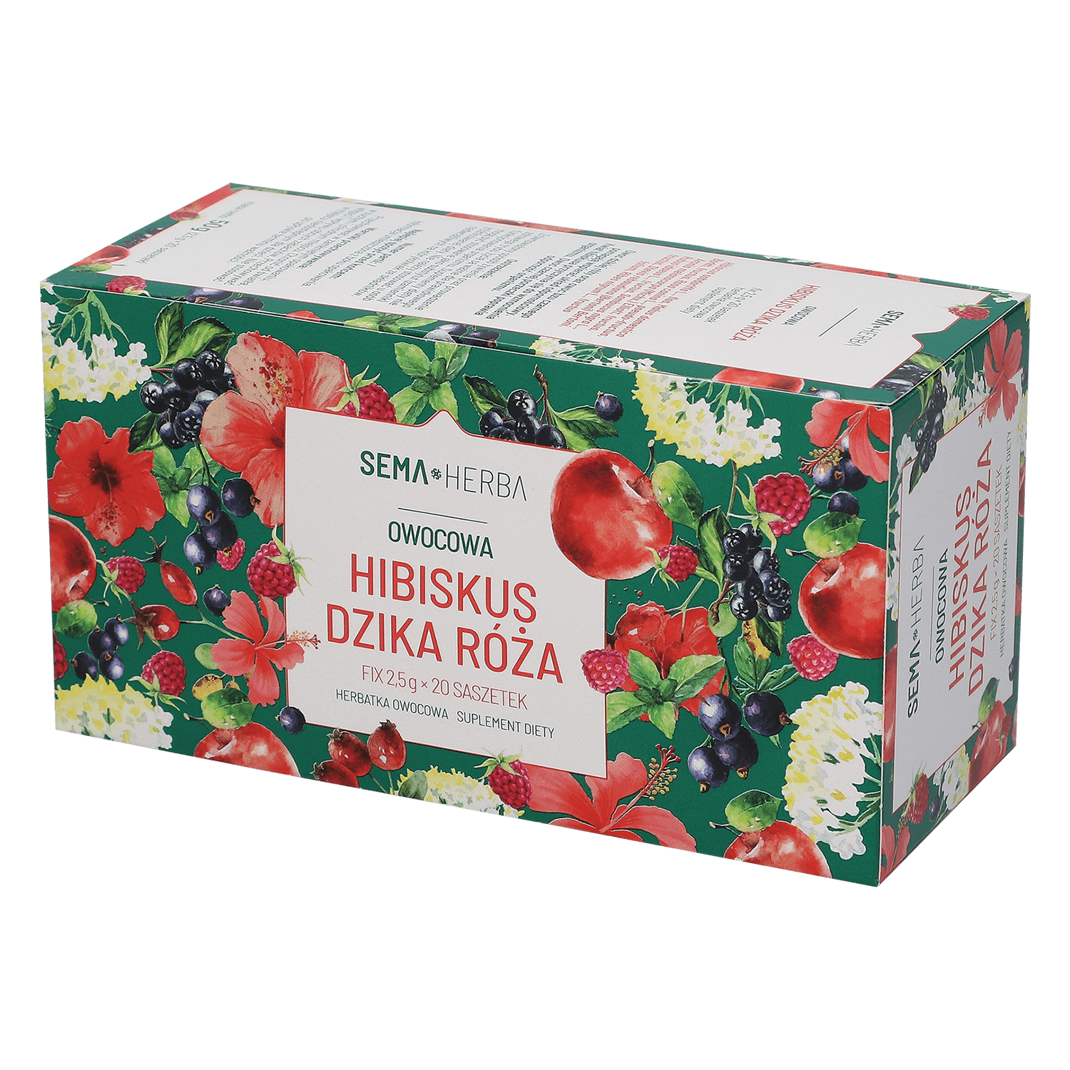 SEMA Herba Hibiscus și Rosehip Fix, 2,5 g x 20 pliculețe