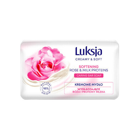 Luxja Creamy &amp; Soft, săpun cremos, netezitor, trandafir și proteine din lapte, 90 g