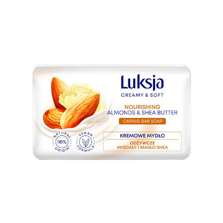 Luxja Creamy &amp; Soft, săpun cremos, hrănitor, migdale și unt de shea, 90 g