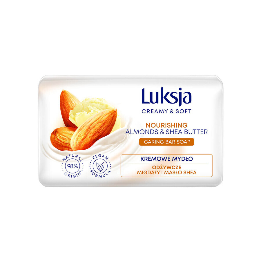 Luxja Creamy &amp; Soft, săpun cremos, hrănitor, migdale și unt de shea, 90 g